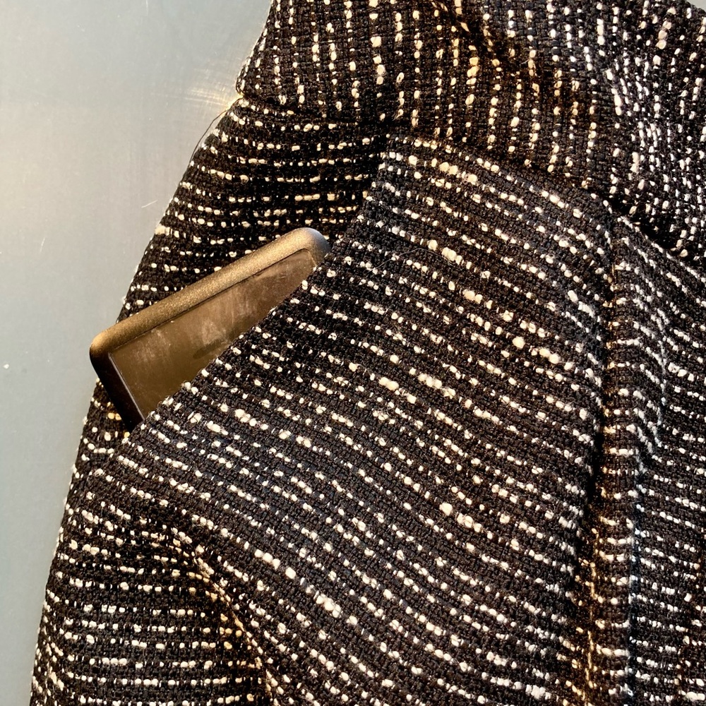Halogen Black and White Textured A-Line Skirt - Picture 8 of 16